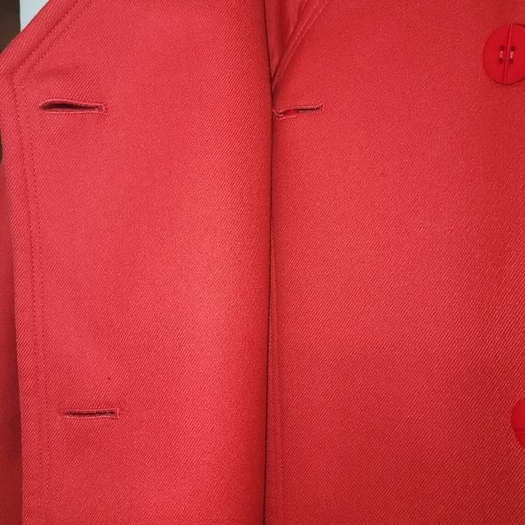 VALENTINO couture red car coat - Picture 3 of 7
